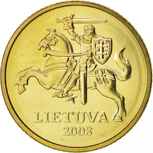 Аверс монеты Литва, 10 центов, 1997-2014