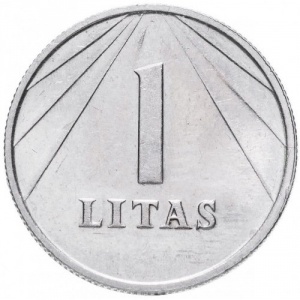 Реверс монеты Литва, 1 лит, 1991