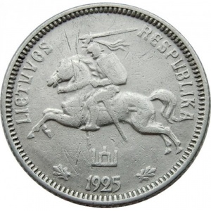 Аверс монеты Литва, 1 лит, 1925