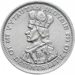 Реверс монеты Литва, 10 лит, 1936
