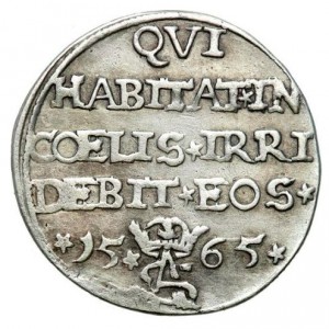 Реверс монеты Литва, 3 гроша, 1565-1566