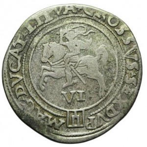 Реверс монеты Литва, 6 грошей, 1562