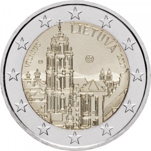 Аверс монеты Литва, 2 евро, 2017, Вильнюс