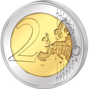 Реверс монеты Литва, 2 евро, 2018, 100 лет государствам Балтики