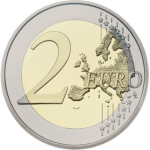 Реверс монеты Литва, 2 евро, 2023, Вместе с Украиной