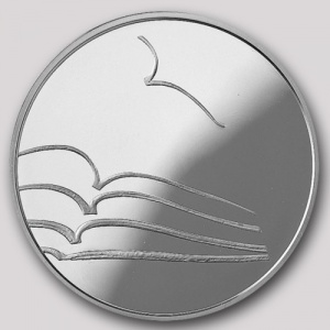 Реверс монеты Литва, 5 евро, 2015, Культура Литвы - литература