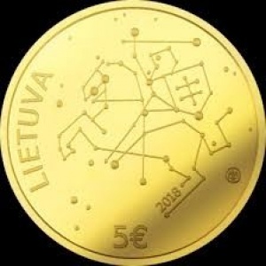 Аверс монеты Литва, 5 евро, 2018, Наука Литвы - Технические науки