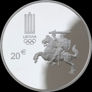 Аверс монеты Литва, 20 евро, 2016, XXXI летние Олимпийские Игры, Рио-де-Жанейро 2016