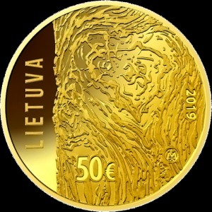 Аверс монеты Литва, 50 евро, 2019, Движение борьбы за свободу Литвы