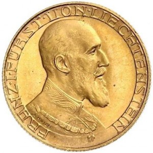 Аверс монеты Лихтенштейн, 10 франков, 1930