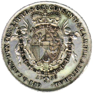 Реверс монеты Лихтенштейн, 1 талер, 1758