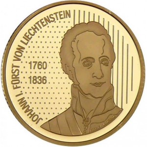 Аверс монеты Лихтенштейн, 50 франков, 2006, 200 лет суверенитету Лихтенштейна