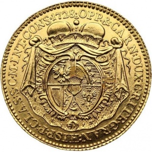 Реверс монеты Лихтенштейн, 1 дукат, 1728-1729