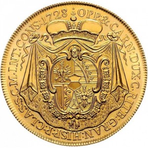 Реверс монеты Лихтенштейн, 10 дукатов, 1728