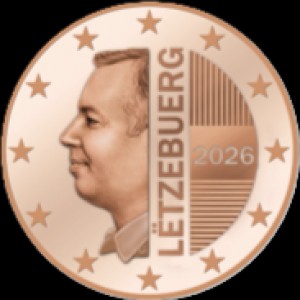 Аверс монеты Люксембург, 1 евроцент, 2026