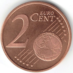 Реверс монеты Люксембург, 2 евроцента, 2002-2025