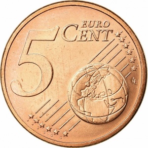 Реверс монеты Люксембург, 5 евроцентов, 2002-2025