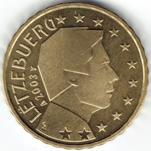 Аверс монеты Люксембург, 10 евроцентов, 2002-2006