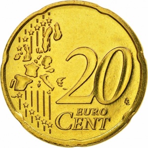 Реверс монеты Люксембург, 20 евроцентов, 2002-2006