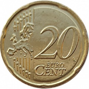 Реверс монеты Люксембург, 20 евроцентов, 2007-2025