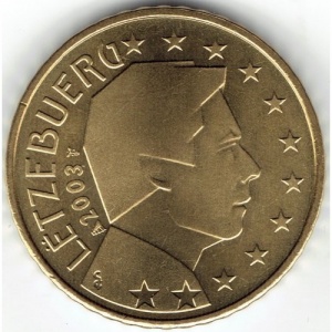 Аверс монеты Люксембург, 50 евроцентов, 2002-2006
