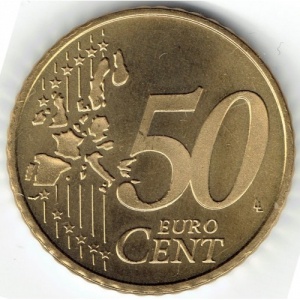Реверс монеты Люксембург, 50 евроцентов, 2002-2006