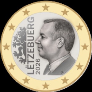 Аверс монеты Люксембург, 1 евро, 2026