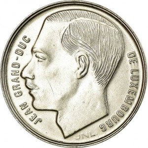 Аверс монеты Люксембург, 1 франк, 1988-1995
