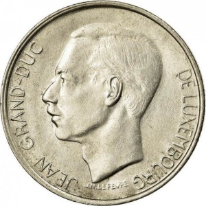 Аверс монеты Люксембург, 5 франков, 1971-1981