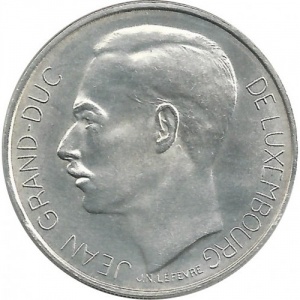 Аверс монеты Люксембург, 100 франков, 1964
