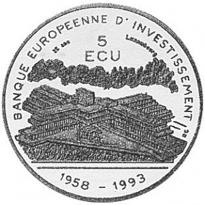 Реверс монеты Люксембург, 5 ЭКЮ, 1993, Генрих VII