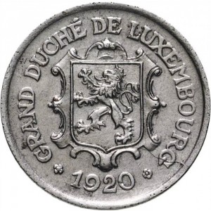 Аверс монеты Люксембург, 25 сантимов, 1919-1922