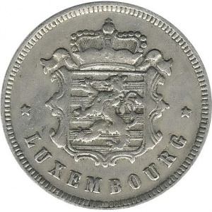 Аверс монеты Люксембург, 25 сантимов, 1927