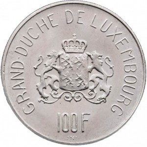 Реверс монеты Люксембург, 100 франков, 1963