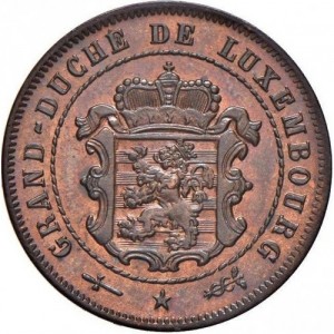Аверс монеты Люксембург, 2½ сантима, 1854-1908