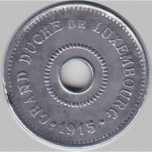 Аверс монеты Люксембург, 10 сантимов, 1915