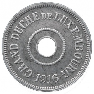 Аверс монеты Люксембург, 25 сантимов, 1916