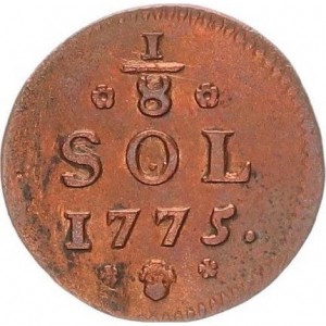 Реверс монеты Люксембург, ⅛ соль, 1775