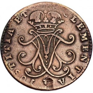 Реверс монеты Люксембург, 2 лиарда, 1759-1760