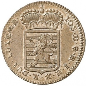 Аверс монеты Люксембург, 1 соль, 1786
