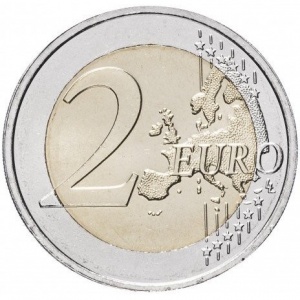 Реверс монеты Люксембург, 2 евро, 2012, 10 лет евро наличными