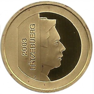 Аверс монеты Люксембург, 5 евро, 2003, 5 лет Центральному банку Люксембурга и Европейской системе центральных банков