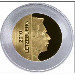 Аверс монеты Люксембург, 5 евро, 2010, Арника горная