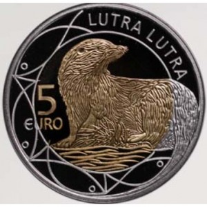 Реверс монеты Люксембург, 5 евро, 2011, Выдра