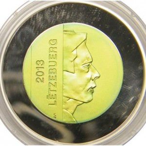 Аверс монеты Люксембург, 5 евро, 2013, Замки Люксембурга - Замок Бофор