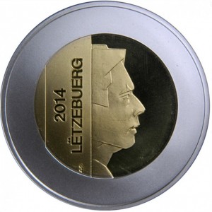 Аверс монеты Люксембург, 5 евро, 2014, Ренет