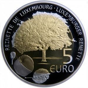 Реверс монеты Люксембург, 5 евро, 2014, Ренет