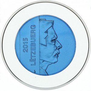 Аверс монеты Люксембург, 5 евро, 2015, Замки Люксембурга - Замок Бранденбург