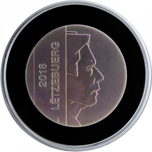 Аверс монеты Люксембург, 5 евро, 2018, Замки Люксембурга - Замок Кёрих