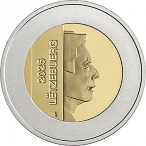 Аверс монеты Люксембург, 5 евро, 2025, Флора и фауна Люксембурга — Косуля